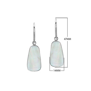 Sterling silver Abalone Shell dangle earrings handcrafted in Bali