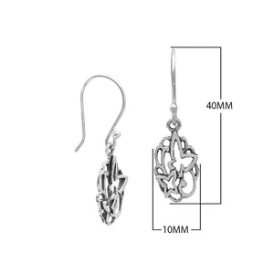 Wholesale Sterling Silver Marquise Drop Minimalist Dangle Earrings With Polished Finish Handcrafted In Bali
