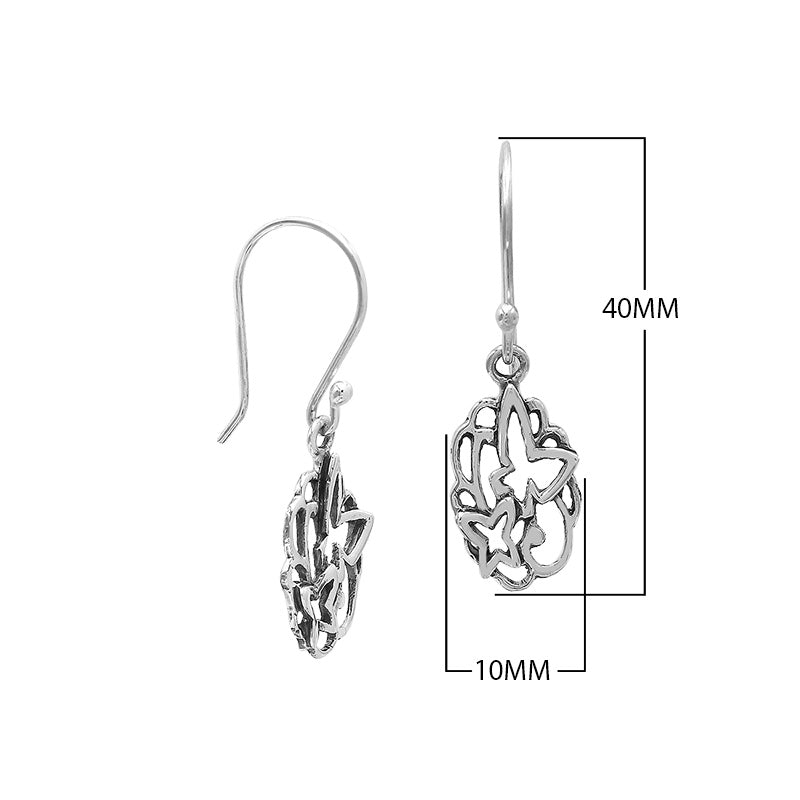 Wholesale Sterling Silver Marquise Drop Minimalist Dangle Earrings With Polished Finish Handcrafted In Bali