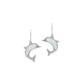 Wholesale Sterling Silver Dolphin Earrings With Mother Of Pearl Inlay