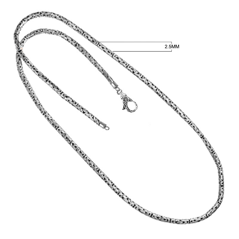 Sterling Silver Wheat Chain Necklace 2.5mm – Classic Everyday Jewelry

