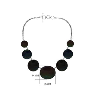 AN-1007-SHB Sterling Silver Necklace With Black Shell Jewelry Bali Designs Inc 