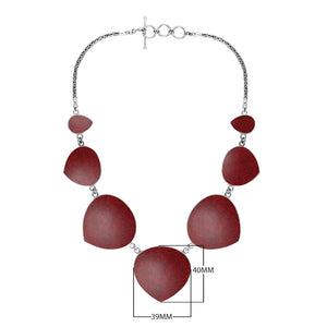 Wholesale sterling silver heart-shape coral necklace with Balinese handcrafted design.