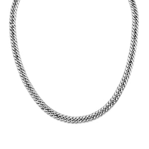 Wholesale sterling silver woven chain necklace with oxidized-polished finish and Balinese clasp, handcrafted in Bali