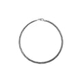 Wholesale sterling silver woven chain necklace with polished-oxidized finish and lobster clasp, handcrafted in Bali.