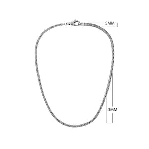 Wholesale 3x5 MM Sterling Silver woven chain with lobster lock, handcrafted in Bali.