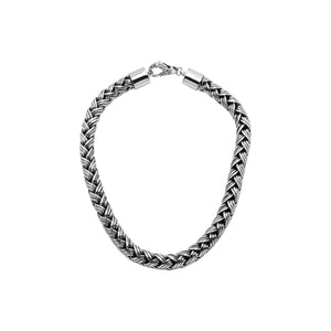 Sterling Silver 15MM Handcrafted Bali Chain Necklace with Hook Lock wholesale jewelry