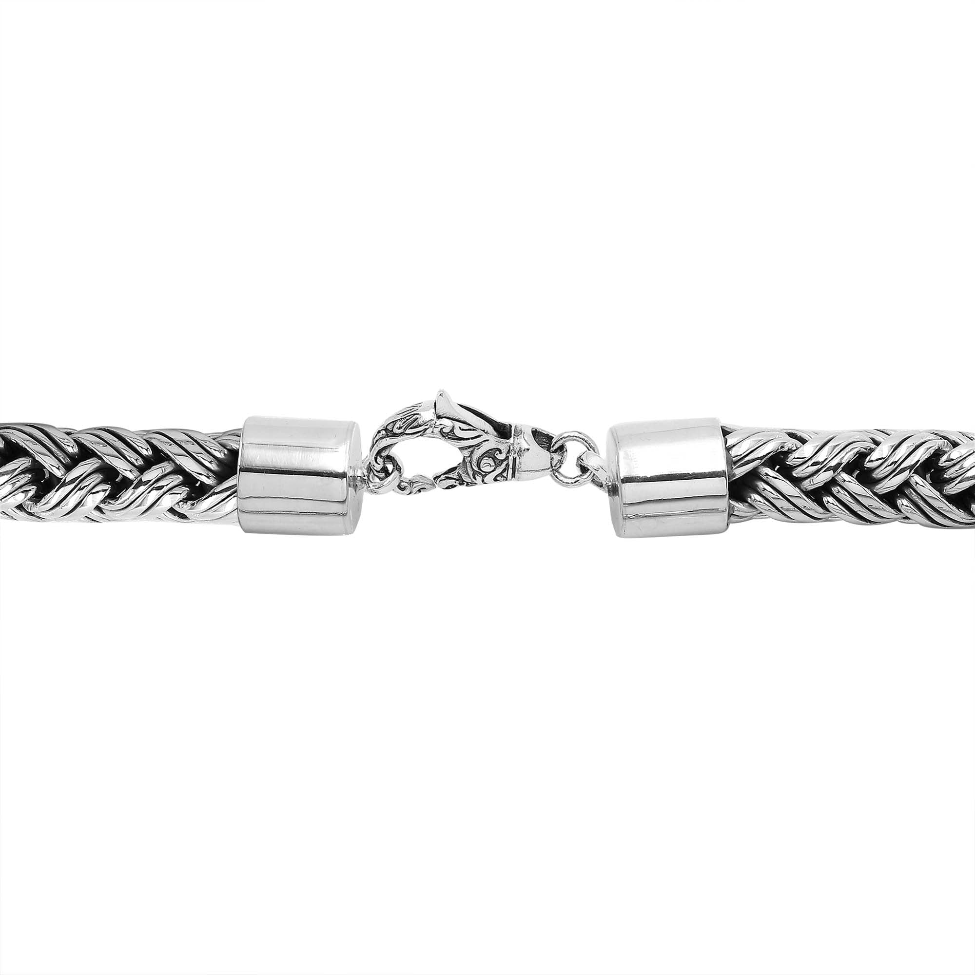 Sterling Silver 15MM Handcrafted Bali Chain Necklace with Hook Lock wholesale jewelry