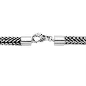 Sterling Silver 15MM Bali Woven Chain Necklace with Hook Lock wholesale
