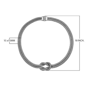 Sterling Silver Bali Woven Chain Necklace with Push Clasp wholesale