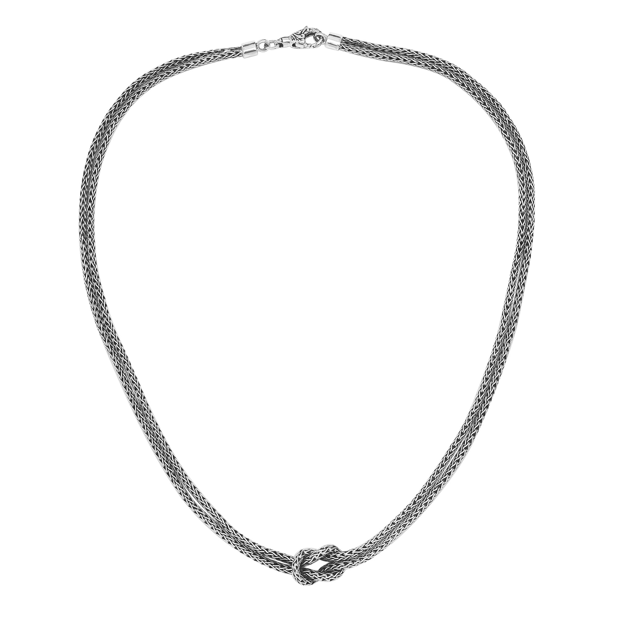 Sterling Silver 2.5MM Bali Woven Chain Necklace with Lobster Lock wholesale