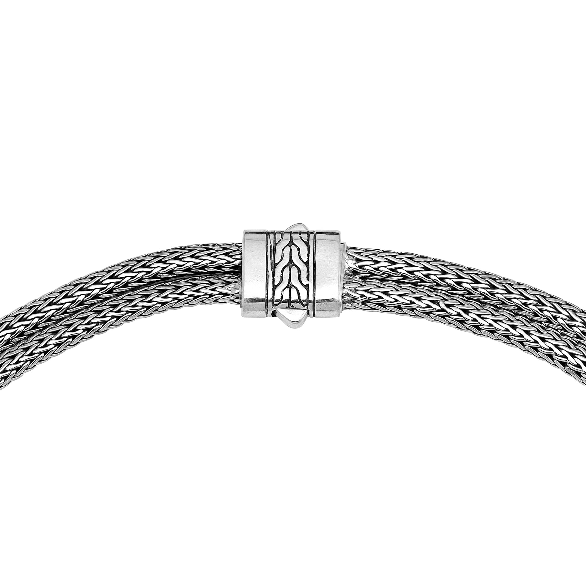 Sterling Silver Bali Woven Chain Necklace with Push Clasp wholesale