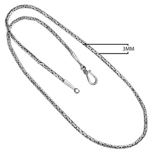 Silver Overlay Over Copper Bali Wheat Chain Necklace With Hook Clasp