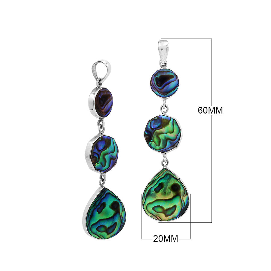 AP-6248-AB Sterling Silver Pendant With Abalone Shell Jewelry Bali Designs Inc 