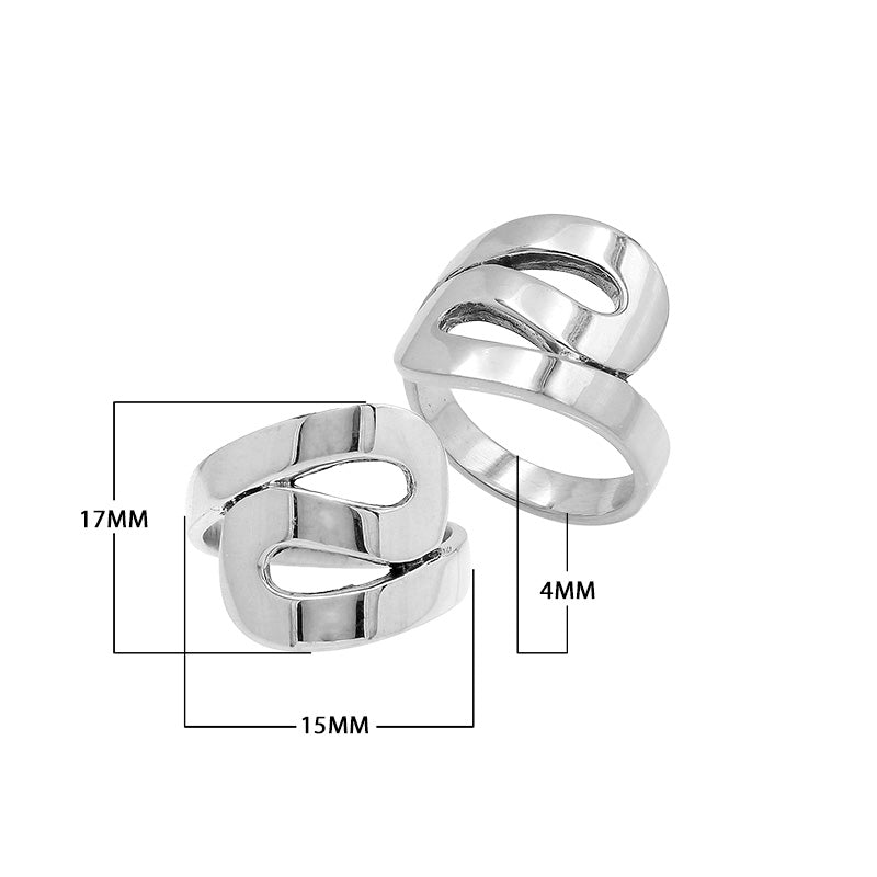 Bulk sterling silver openwork statement rings with adjustable design, modern handcrafted wholesale silver jewelry for resellers.