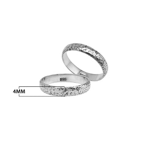 Wholesale sterling silver hammered texture band ring, handcrafted unisex 925 silver minimalist jewelry from Bali for bulk orders and resellers.