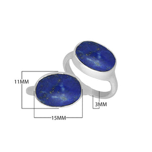 "925 Sterling Silver wholesale ring with oval Lapis Lazuli, handcrafted in Bali
