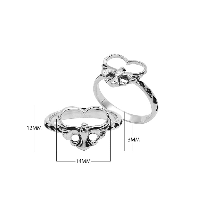 Sterling silver simple designer ring in classic elegant wholesale style