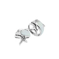 Sterling Silver Dolphin Ring With Mother Of Pearl Inlay And Polished Finish