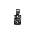 Handcrafted India Black Rhodium Overlay Over Copper floral filigree Pendant Bail with polished finish for wholesale jewelry making supplies and designer accessory collections.