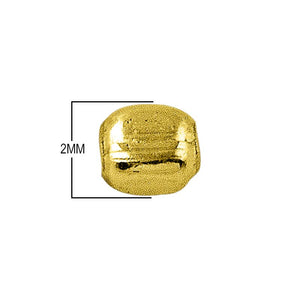 18K Gold Overlay Round Spacer Beads For Jewelry Making With Polished Finish Handcrafted In India