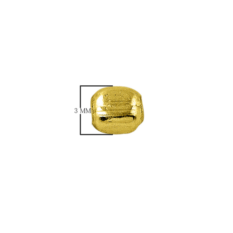 18K Gold Overlay Round Spacer Beads For Jewelry Making With Polished Finish Handcrafted In India