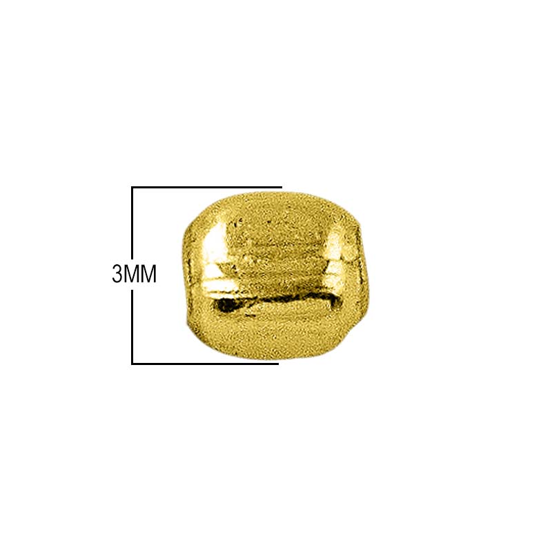 18K Gold Overlay Round Spacer Beads For Jewelry Making With Polished Finish Handcrafted In India