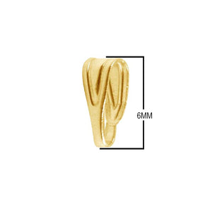 18K Gold Overlay Classic Pendant Bail For Jewelry Making Handcrafted In India
