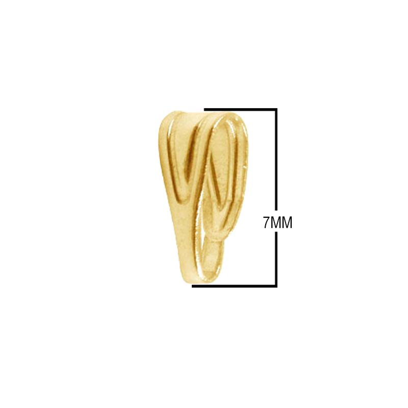 18K Gold Overlay Classic Pendant Bail For Jewelry Making Handcrafted In India