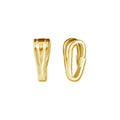 18K Gold Overlay Classic Pendant Bail For Jewelry Making Handcrafted In India