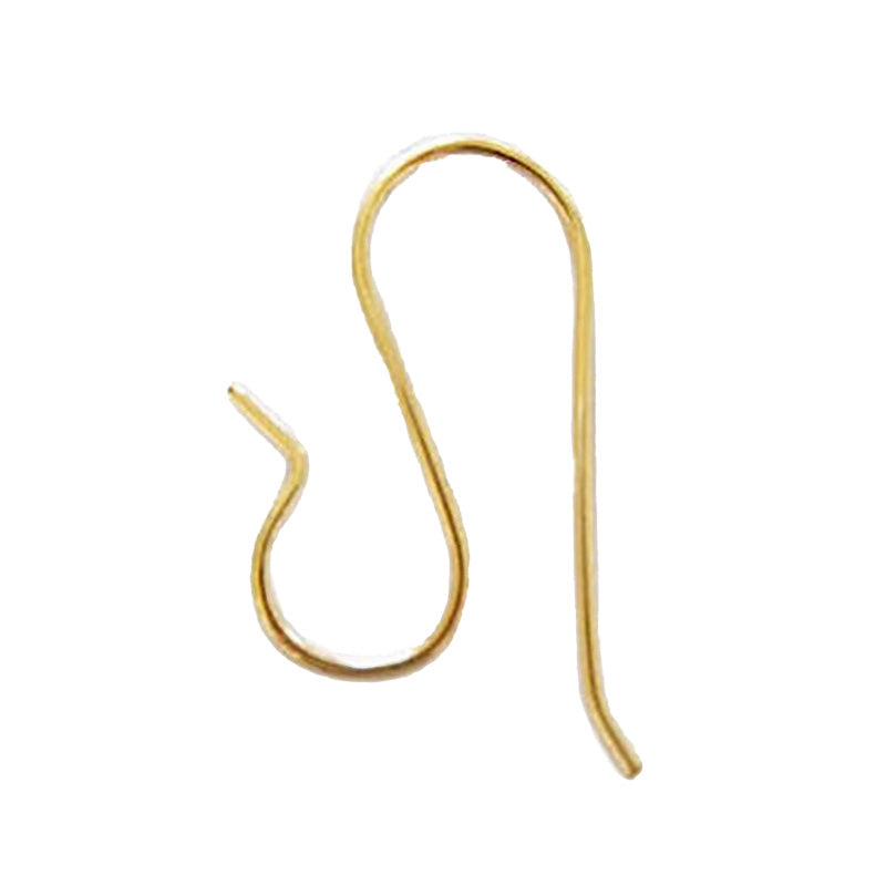 18K Gold Overlay S Shape Earwire For Jewelry Making Handcrafted In India