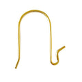 18K Gold Overlay Flat Curve Earwire For Jewelry Making Handcrafted In India