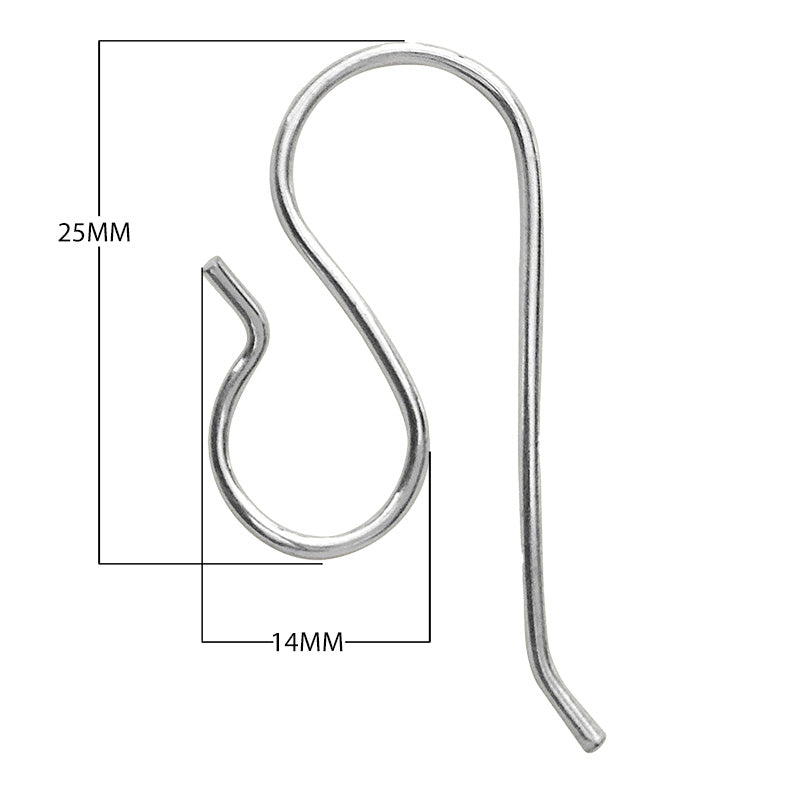 Silver Overlay Earwire Wholesale handcrafted in India with S-shaped hook design