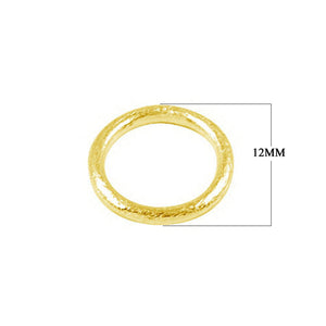 Minimalist hammered band ring with 18K Gold Overlay Over Copper, handcrafted in India