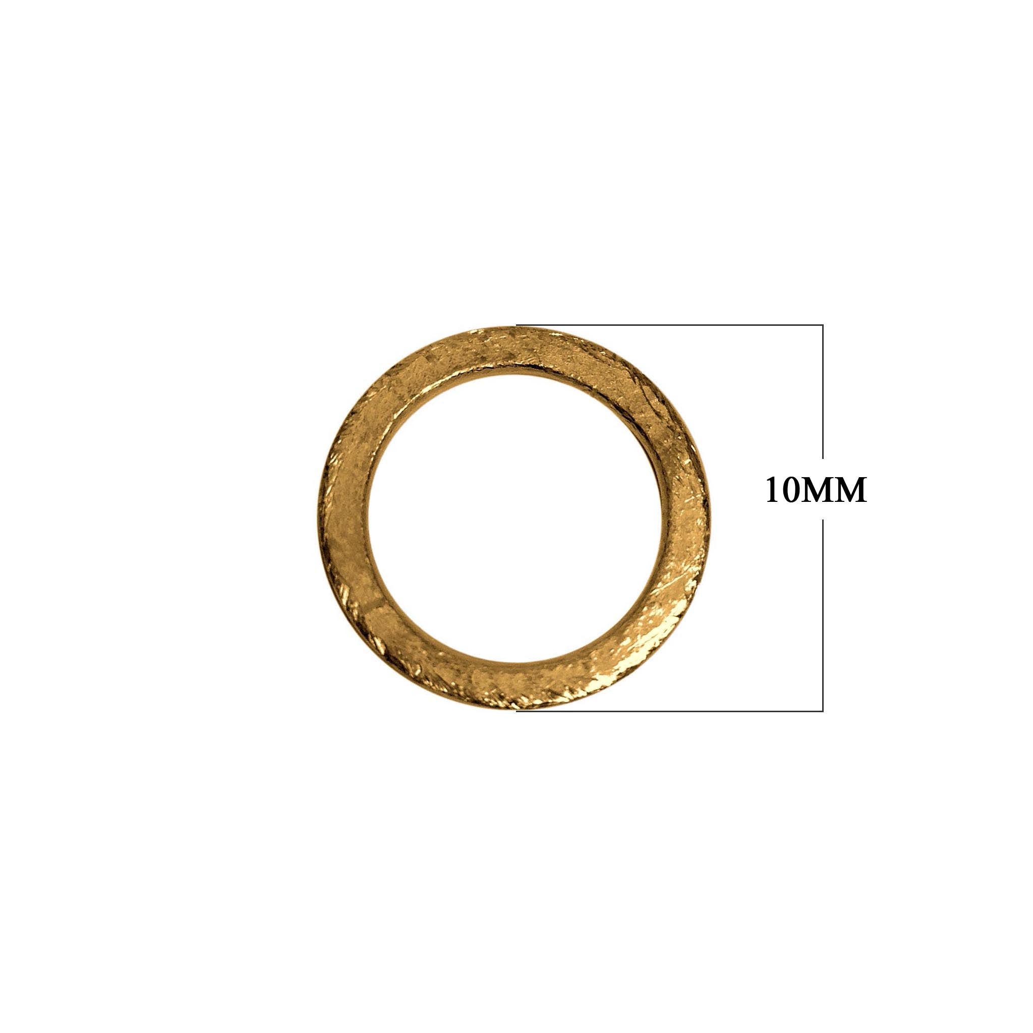 Textured ring finding with 18K Gold Overlay Over Copper, handcrafted in India