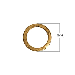 Textured ring finding with 18K Gold Overlay Over Copper, handcrafted in India