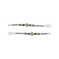 Wholesale Sterling Silver Multi-Stone Bracelet With Citrine Quartz, Amethyst Quartz, And Peridot Quartz