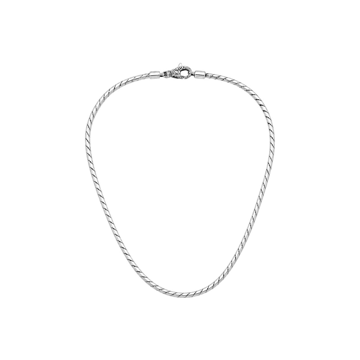 Sterling Silver Bali Hand Crafted Thick Rope Link Chain Necklace Hook Clasp