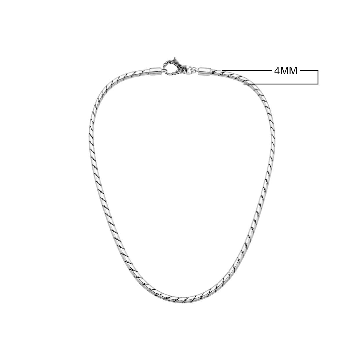 Sterling Silver Bali Hand Crafted Heavy Rope Link Chain Necklace Hook Clasp