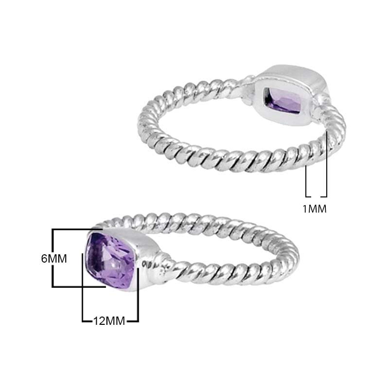 Sterling Silver handcrafted ring with Amethyst Quartz wholesale from Bali, Indonesia
