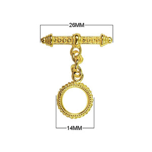 Wholesale 18K Gold Overlay Ornamental Toggle Clasp handcrafted in India