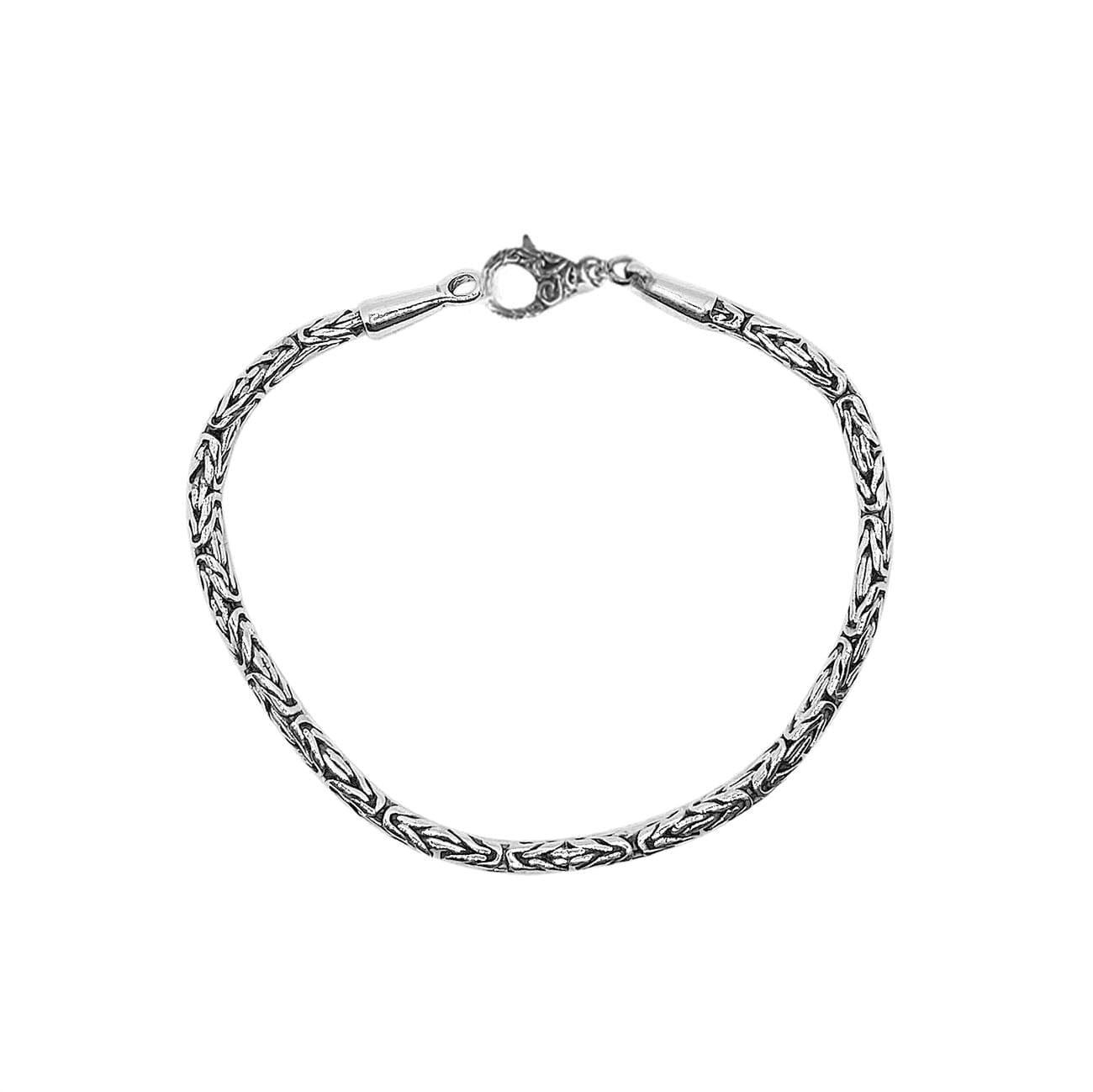 Sterling silver 2.5mm wheat chain bracelet – handcrafted wholesale Bali jewelry