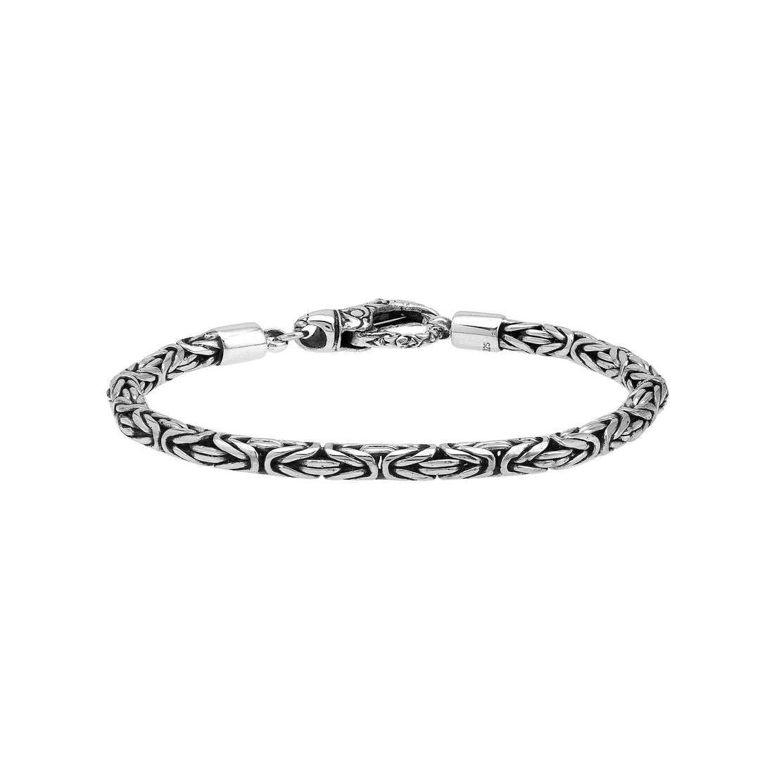 Sterling silver 4mm wheat chain bracelet – handcrafted Bali wholesale jewelry