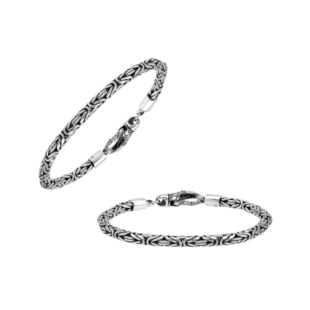 Sterling silver 4mm wheat chain bracelet – handcrafted Bali wholesale jewelry