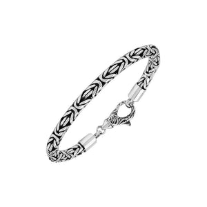 Sterling silver 5mm wheat chain bracelet – handcrafted Bali jewelry