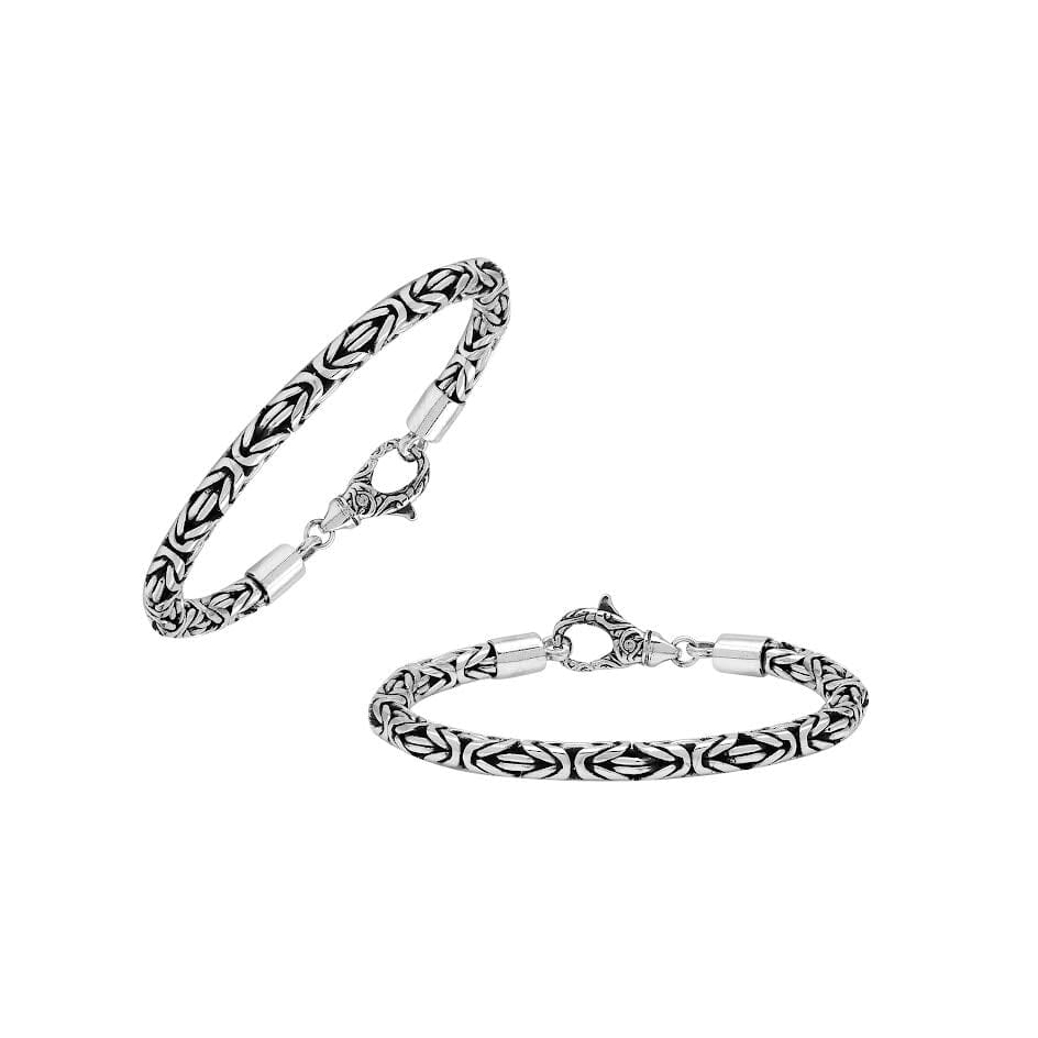 Sterling silver 5mm wheat chain bracelet – handcrafted Bali jewelry
