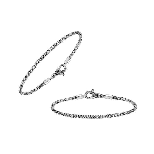 AB-1001-S-2.5MM-7 Sterling Silver Bracelet With Lobster Jewelry Bali Designs Inc 