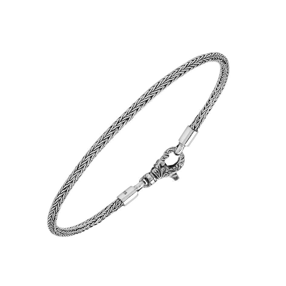 AB-1001-S-2.5MM-7.5 Sterling Silver Bracelet With Lobster Jewelry Bali Designs Inc 