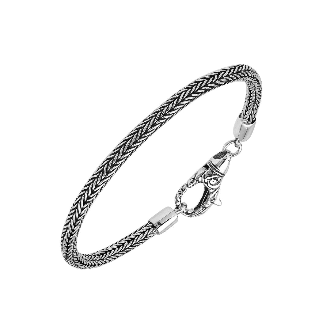 AB-1001-S-3.5MM-7.5 Sterling Silver Bracelet With Lobster Jewelry Bali Designs Inc 