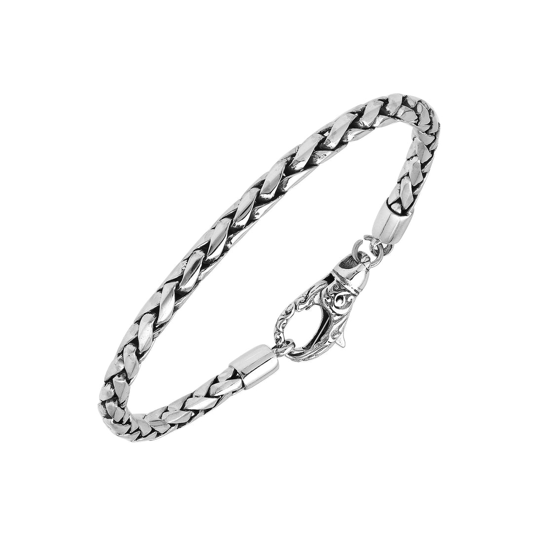 AB-1002-S-4MM-8 Sterling Silver Bracelet With Lobster Jewelry Bali Designs Inc 